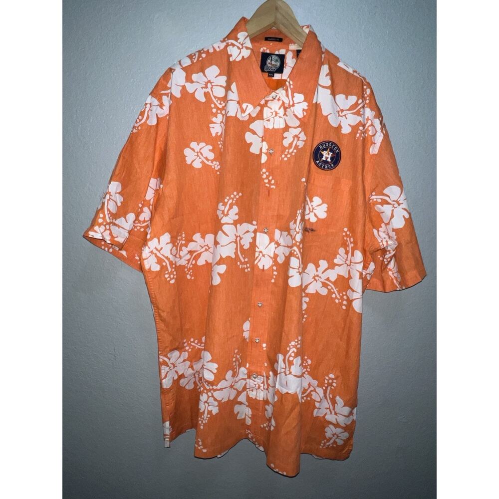 Reyn Spooner Button Down Shirt Hawaiian 3XL Houston Astros Sports Spring Vacay